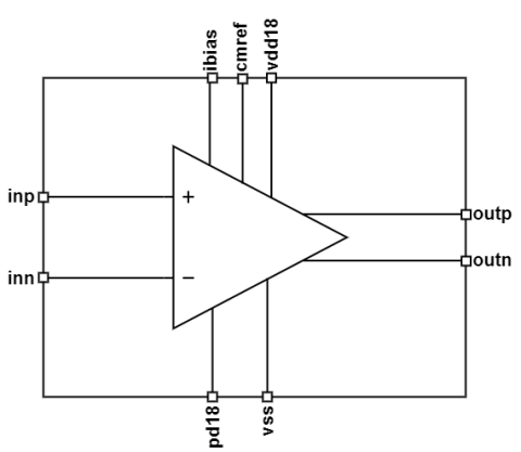 High Bandwidth Differential Output Operational Amplifier Block Diagam